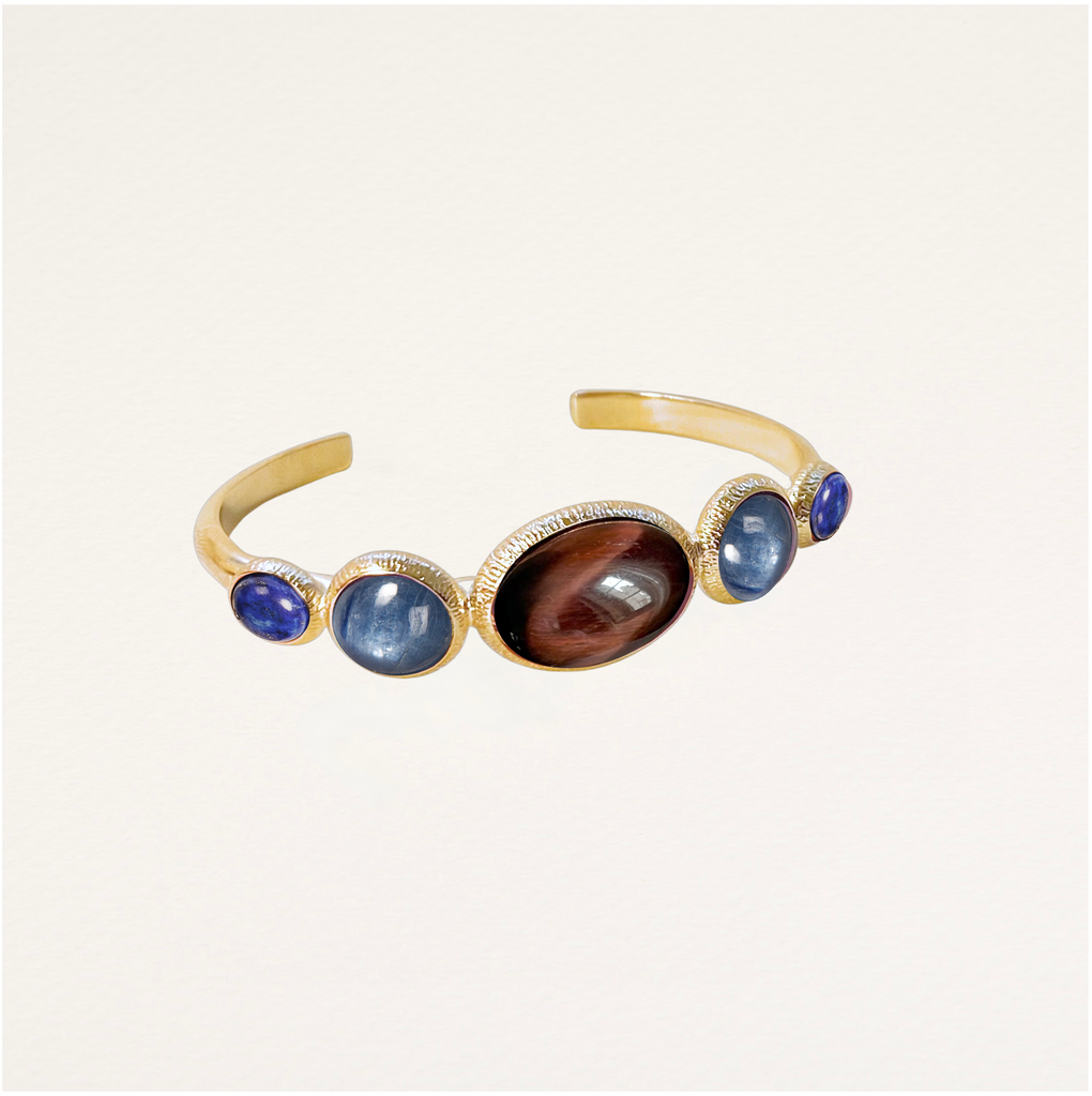 bracelet jonc, pierre semi précieuse