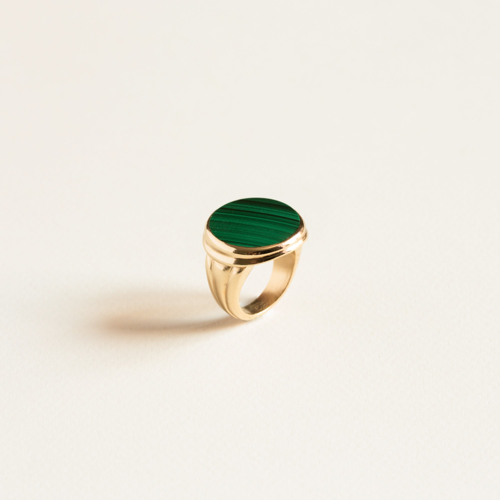 Louise Malachite Ring Handmade Semi Precious Stone Hélène Prime